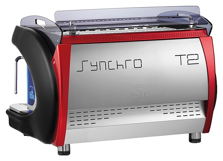 Кофемашина Royal Synchro T2 2GR Automatic Boiler 14LT черно-красная - фото №2