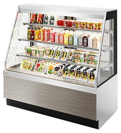 Витрина кондитерская Chilz VETE KUB OFT 130 белый, вяз тосини - фото №1