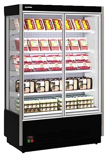 Горка холодильная CRYSPI SOLO L9 DG 1250 (без боковин, с выпаривателем) - фото №1