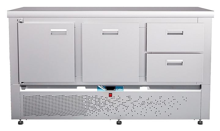 Стол холодильный Abat СХС-70Н-02 (дверь, ящики 1/2, ящик 1) без борта - фото №1