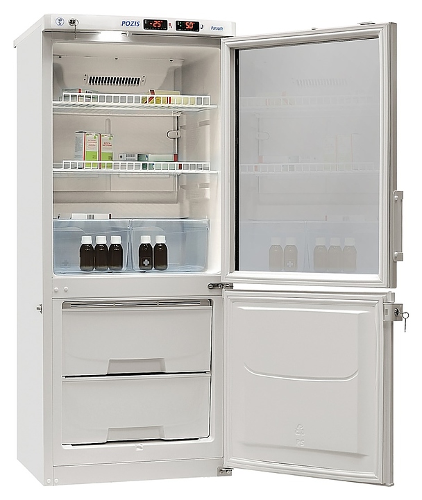 Холодильник лабораторный POZIS ХЛ-250 тонир дверь +метал. дверь - фото №2