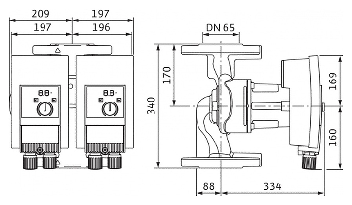 Циркуляционный насос Wilo Yonos MAXO-D 65/0,5-12 - фото №2