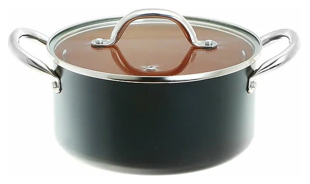 Кастрюля kitchenstar SYB-A122AK-0524 с крышкой 24 см - фото №1