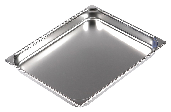 Гастроемкость Luxstahl 821-2 GN 2/1-65 (654х530х65) нерж. - фото №1