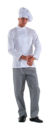 Клён Куртка шеф-повара белая мужская 00001, набор из 5 штук - фото №2