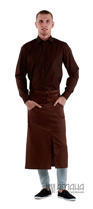 Клён Рубашка мужская коричневая (Рост 175 размер 44), набор из 5 штук - фото №1