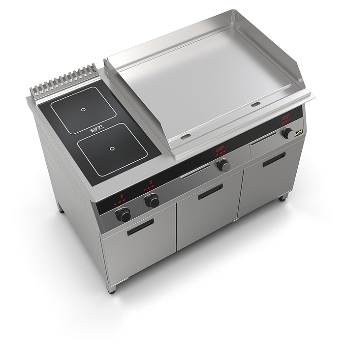 Плита индукционная комбинированная SMART INDUCTION K76-3KPPB (с грилем) - фото №5