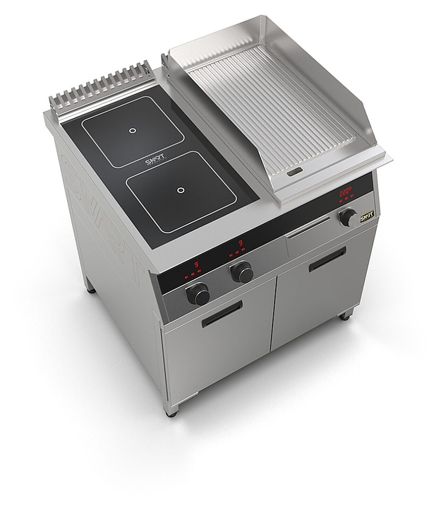 Плита индукционная комбинированная SMART INDUCTION K74-3KRB (с грилем) - фото №4