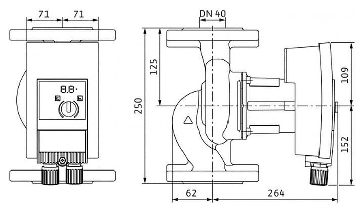 Циркуляционный насос Wilo Yonos MAXO-Z 40/0,5-12 - фото №2