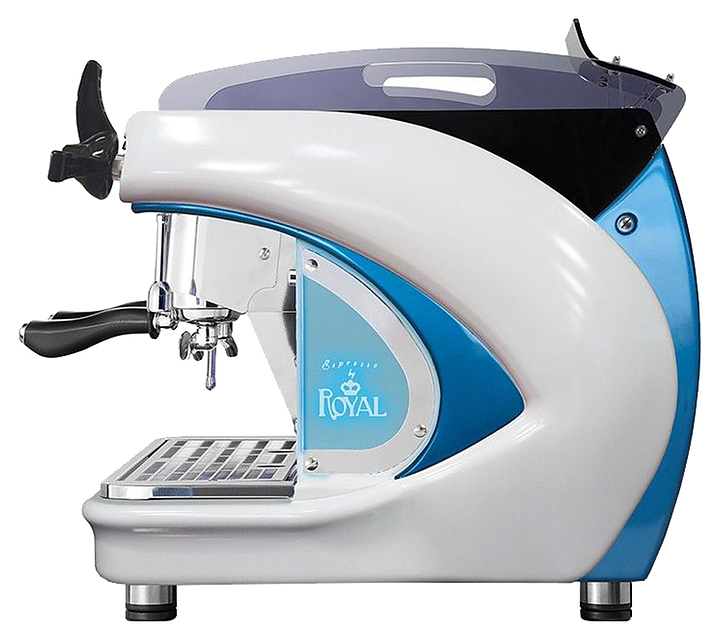 Кофемашина Royal Synchro T2 2GR Automatic Boiler 14LT бело-голубая - фото №4