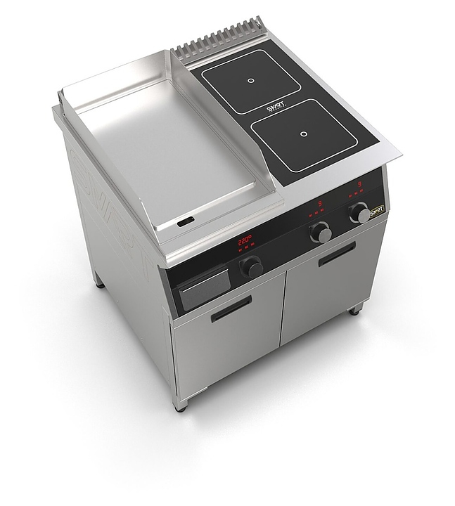 Плита индукционная комбинированная SMART INDUCTION K74-5PKB (с грилем) - фото №5