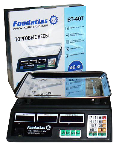Торговые весы Foodatlas ВТ-40Т - фото №4