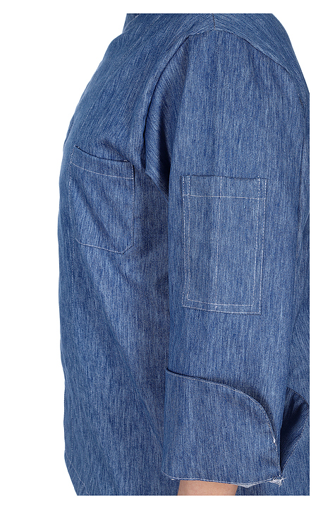 Клён Куртка шеф-повара премиум джинсовая рукав длинный с манжетом 00012, набор из 5 штук - фото №5