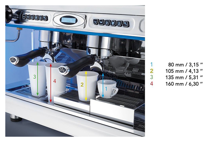 Кофемашина Royal Synchro T2 2GR Automatic Boiler 14LT бело-голубая - фото №5