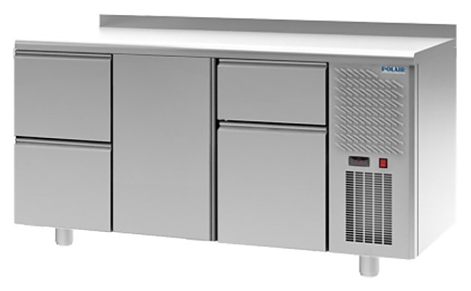 Стол холодильный POLAIR TM3GN-201-G с бортом - фото №1
