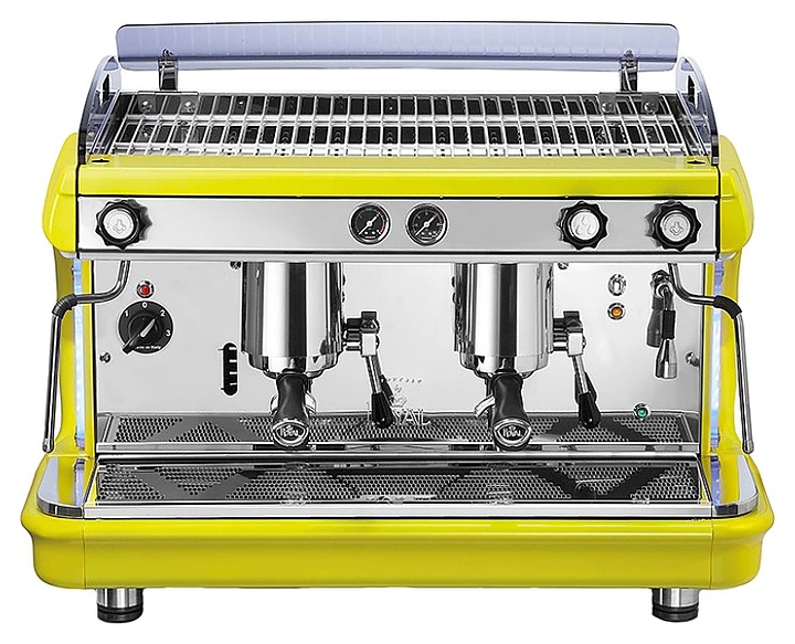 Кофемашина Royal Synchro T2 2GR SB Lever Dispensing 8LT бело-голубая - фото №1