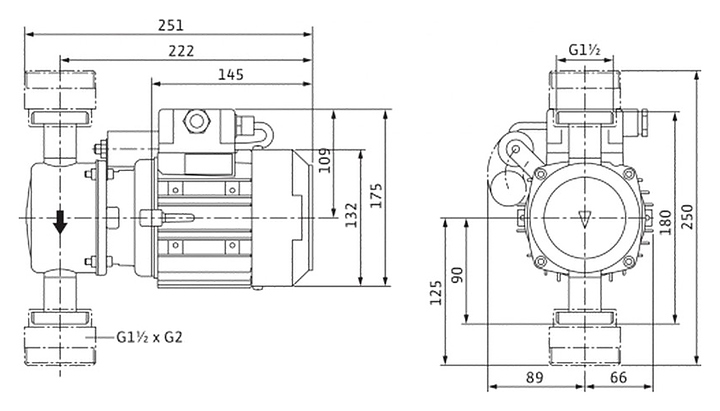 Циркуляционный насос Wilo VeroLine IP-Z 25/6 EM - фото №2