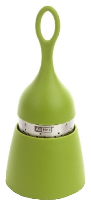 Ситечко для заваривания чая Adhoc Floatea TE08 с зеленой ручкой - фото №1