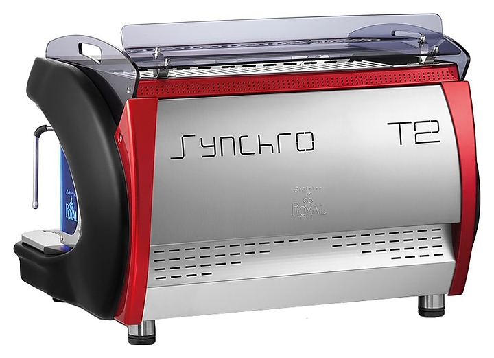 Кофемашина Royal Synchro T2 2GR SB Semiautomatic Boiler 8LT бело-голубая - фото №2