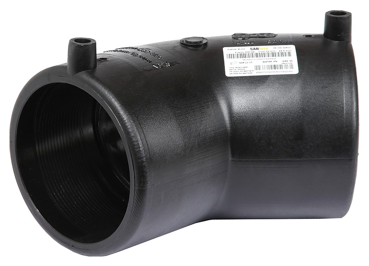 Фитинг SABfuse для труб ПНД отвод электросварной 45° PN16 SDR11 PE100 D110 - фото №3
