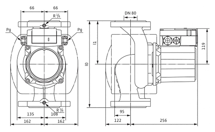 Циркуляционный насос Wilo TOP-Z 80/10 (3~400 V, PN 6, RG) - фото №2