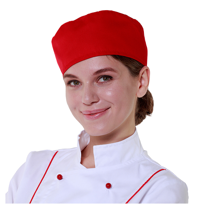Клён Шапочка повара «Таблетка» красная 00400, набор из 5 штук - фото №1