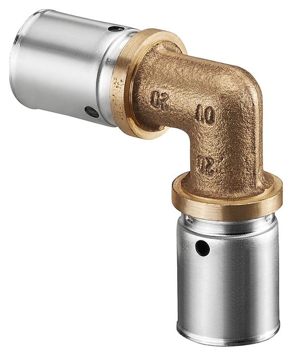 Пресс-угольник Oventrop Cofit P 1512843, 16 мм - 16 мм, 90°, бронза - фото №1