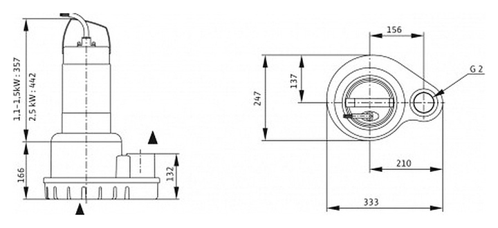 Дренажный насос Wilo Padus UNI M05/T11-540/A - фото №2