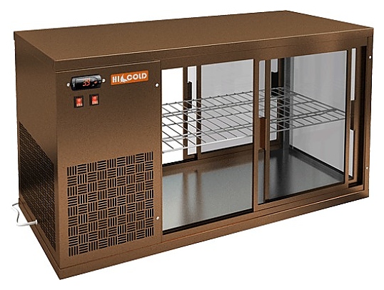 Витрина холодильная HICOLD VRL T 1300 L Bronze - фото №1