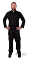 Клён Куртка шеф-повара мужская длинный рукав спинка сетка черная 00013, набор из 5 штук