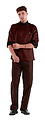 Клён Куртка шеф-повара коричнево-черная 0304, набор из 5 штук