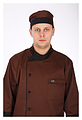 Клён Шапочка повара «Таблетка» коричнево-черная 037, набор из 5 штук